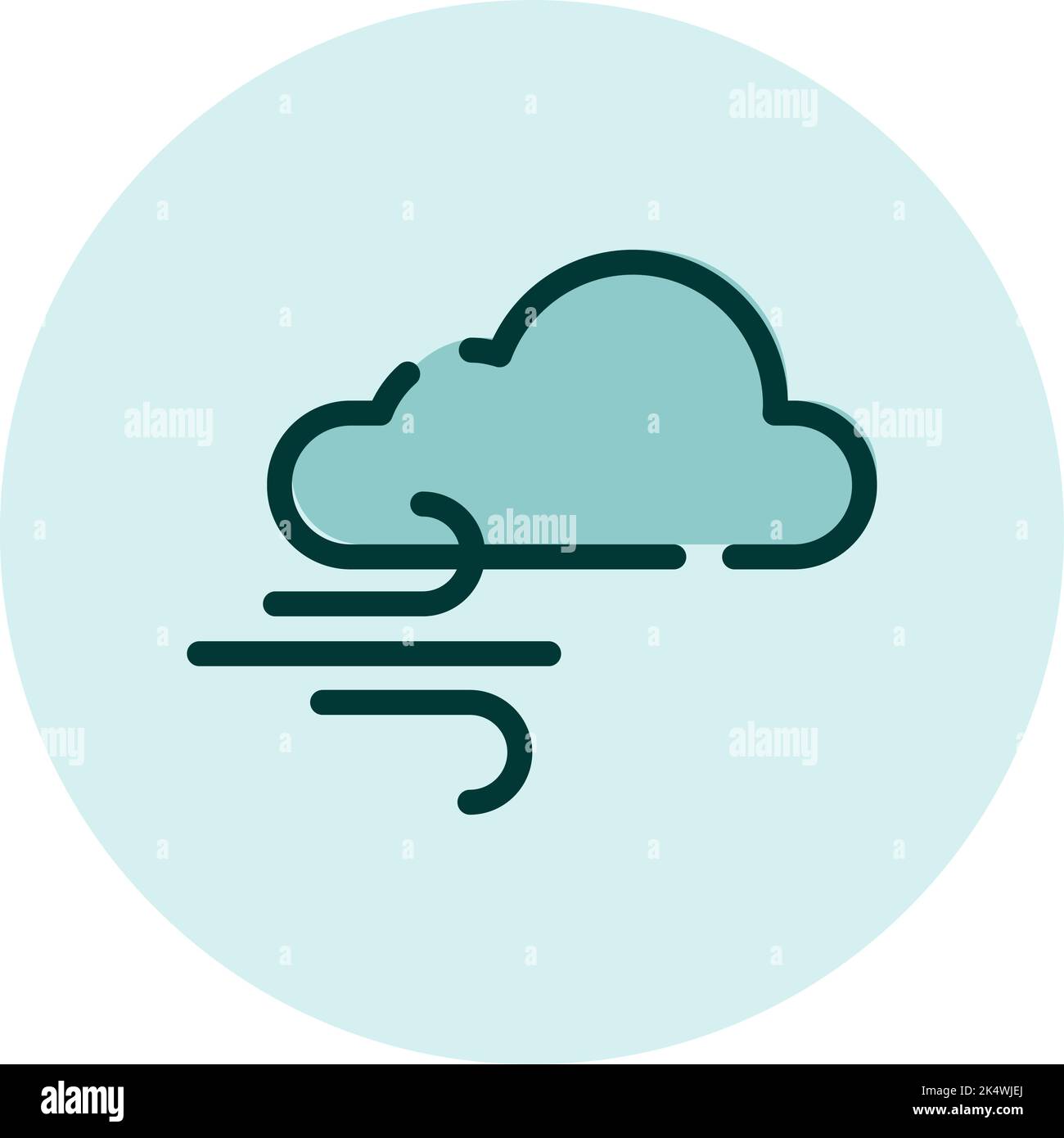 Windy Forecast, Illustration, Vektor auf weißem Hintergrund. Stock Vektor