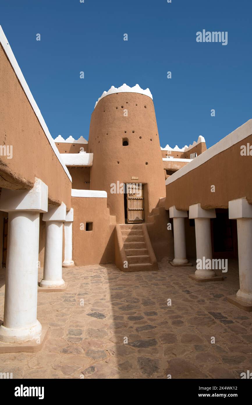 Interieur 17. Jahrhundert A'Arif Fort Hail Saudi-Arabien Stockfoto