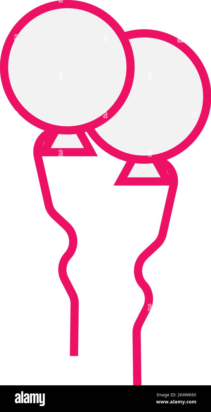 Partyballons, Illustration, Vektor auf weißem Hintergrund. Stock Vektor