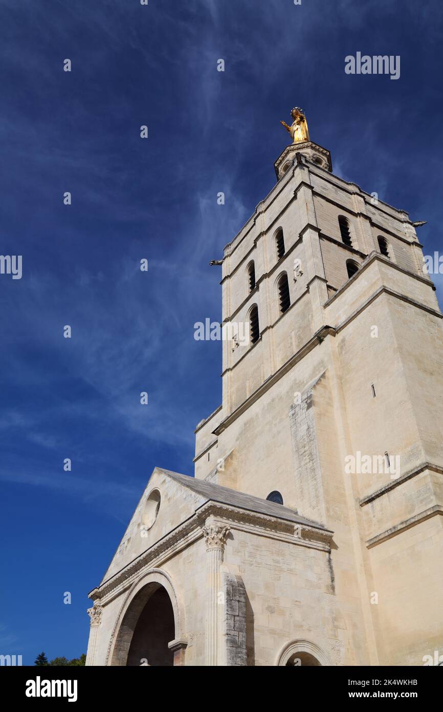 Kathedrale von Avignon - UNESCO-Weltkulturerbe von Avignon, Frankreich. Stockfoto