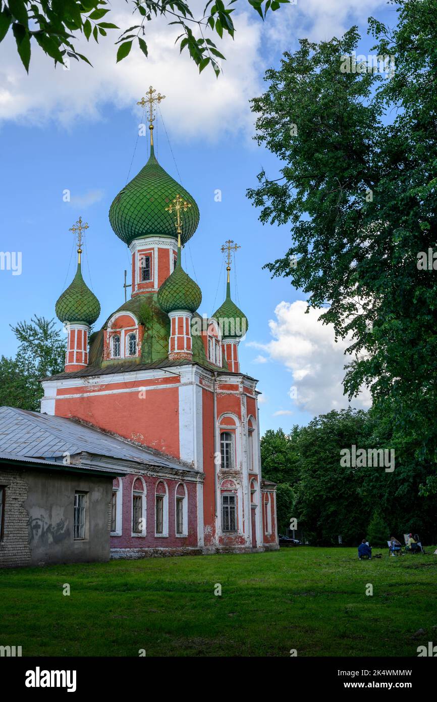 Kathedrale der Ikone der Gottesmutter Wladimir im Jahre 1749 in Pereslawl-Salessky, Russland Stockfoto