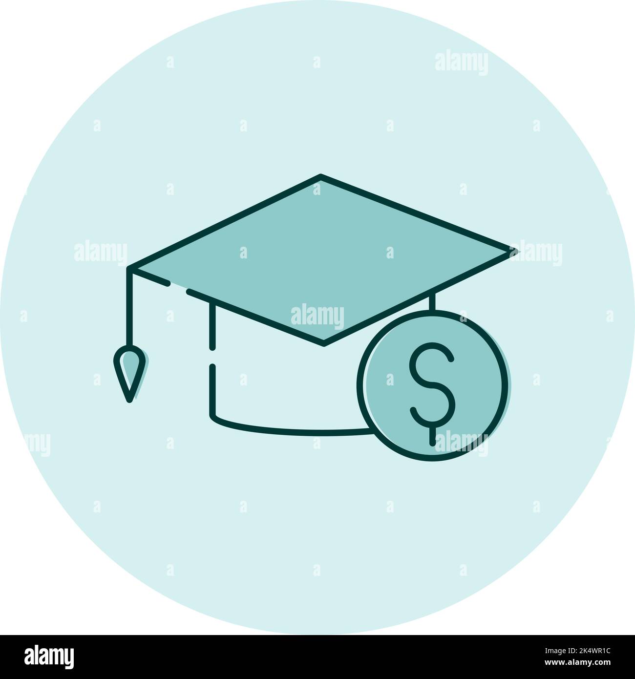 Finanzwesen Bildung, Illustration, Vektor auf weißem Hintergrund. Stock Vektor