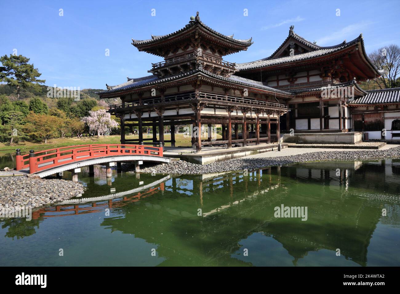 Uji, Kyoto - Phoenix Hall. Japanisches Wahrzeichen, UNESCO-Weltkulturerbe. Stockfoto