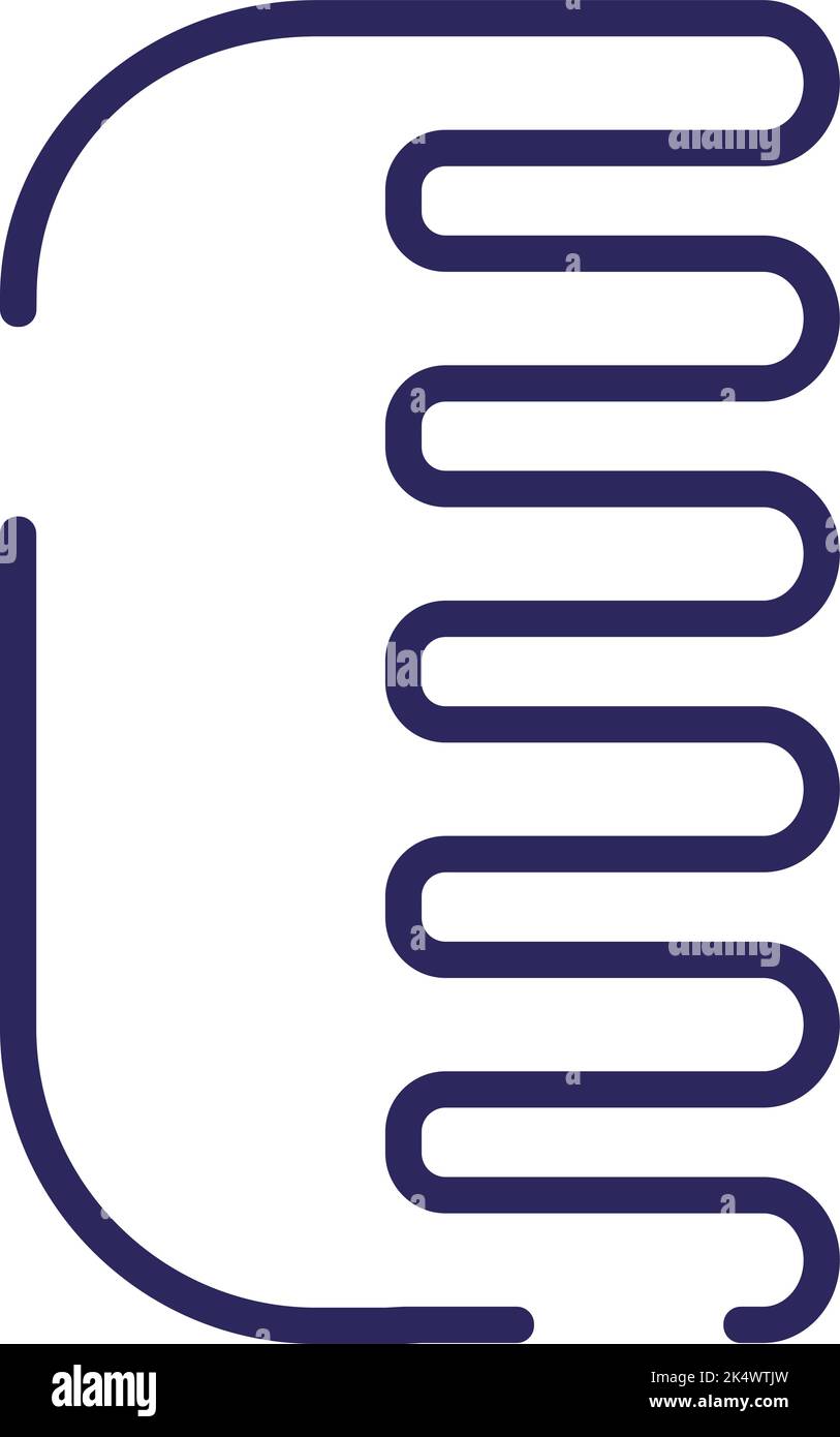 Haarkamm, Illustration, Vektor auf weißem Hintergrund. Stock Vektor