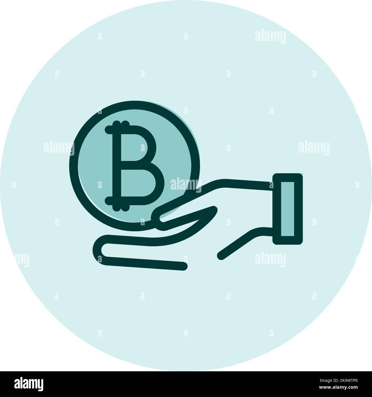 Kryptowährung verdienen, Illustration, Vektor auf weißem Hintergrund. Stock Vektor