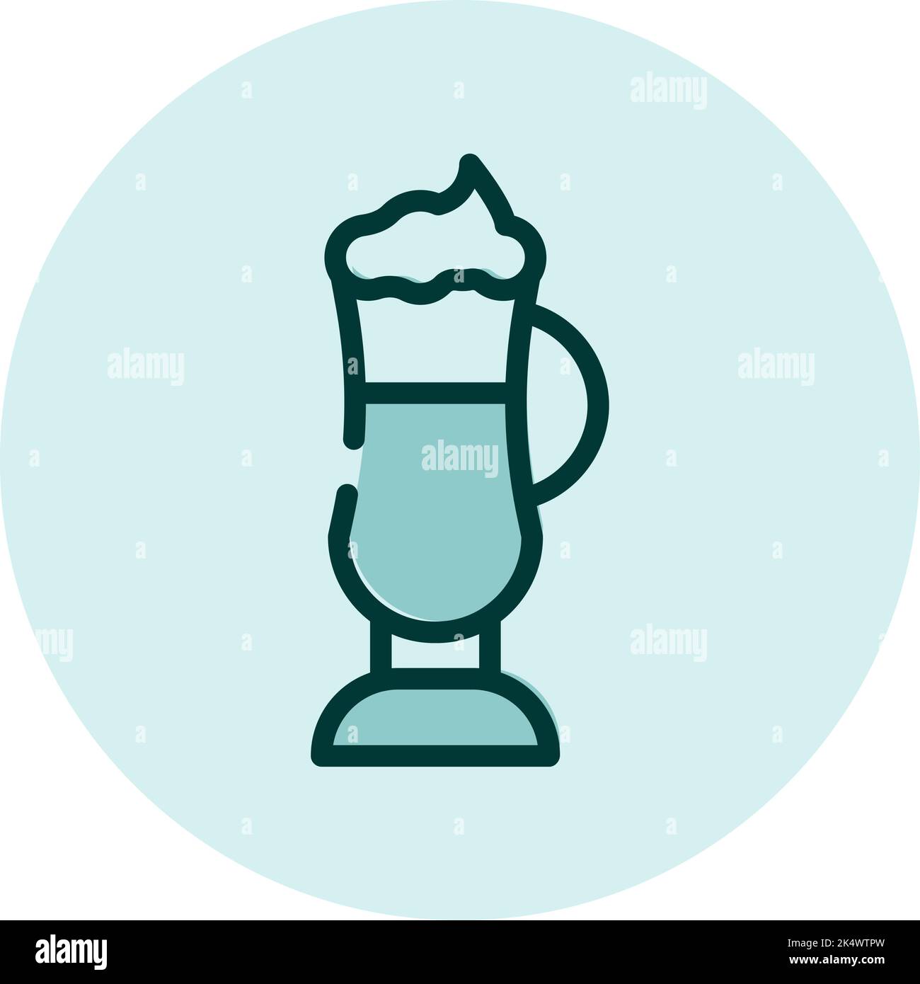 Heiße Schokolade, Illustration, Vektor auf weißem Hintergrund. Stock Vektor