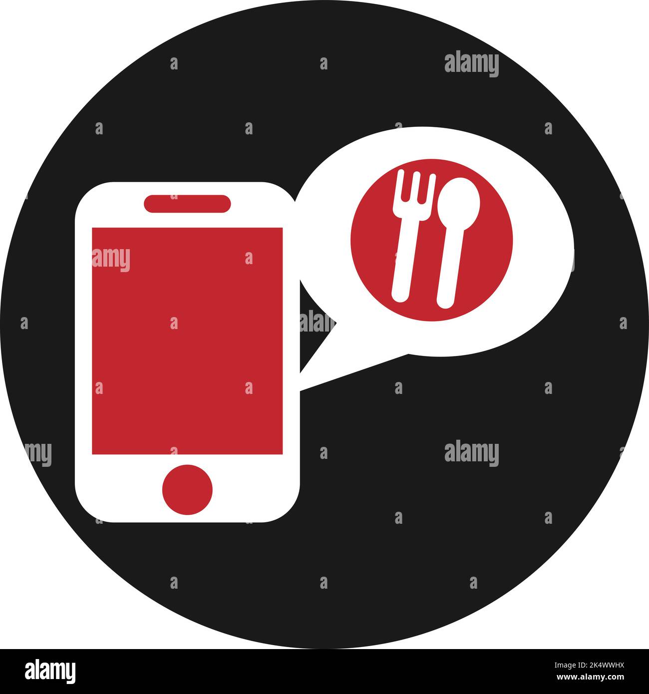 Restaurant-Website, Illustration, Vektor auf weißem Hintergrund. Stock Vektor