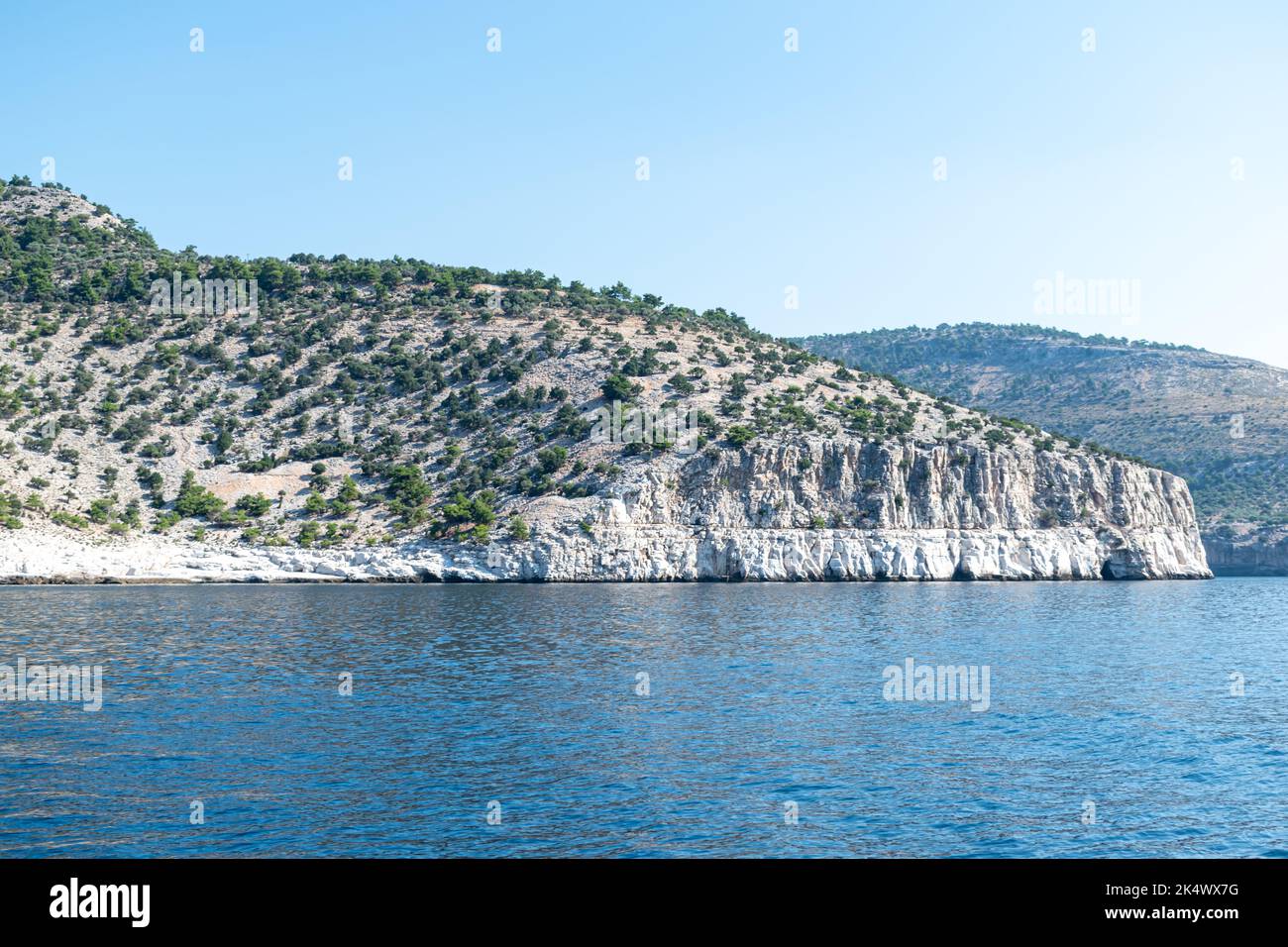 Schöne Landschaft aus Thassos, Griechenland Stockfoto