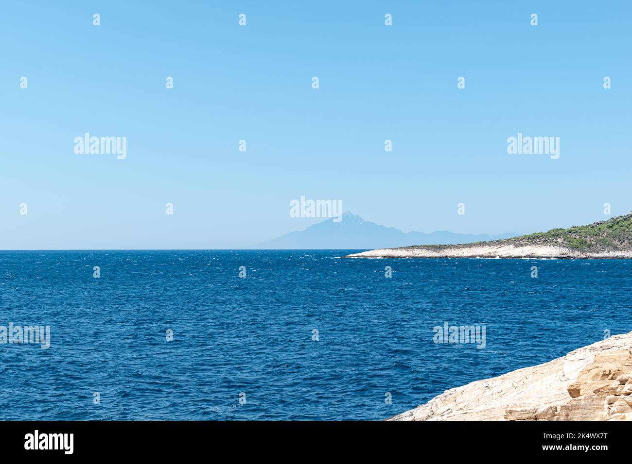 Schöne Landschaft aus Thassos, Griechenland Stockfoto