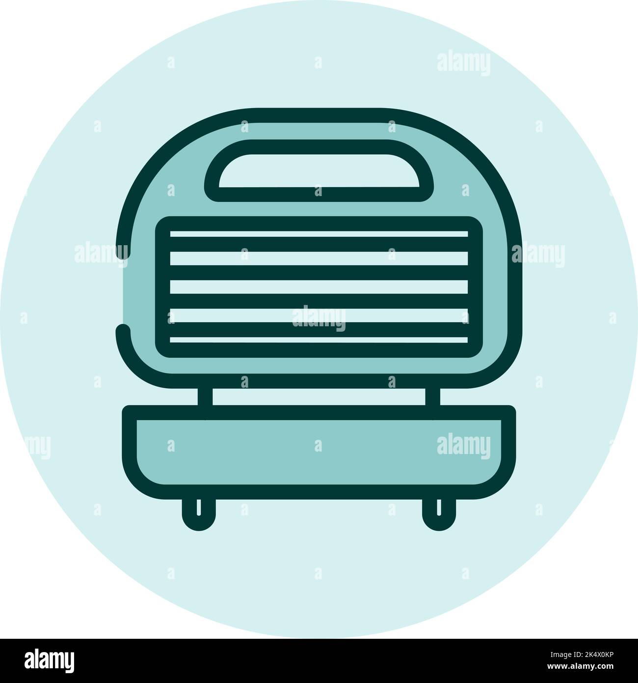 Haushaltselektronik Sandwish Toaster, Illustration, Vektor auf weißem Hintergrund. Stock Vektor