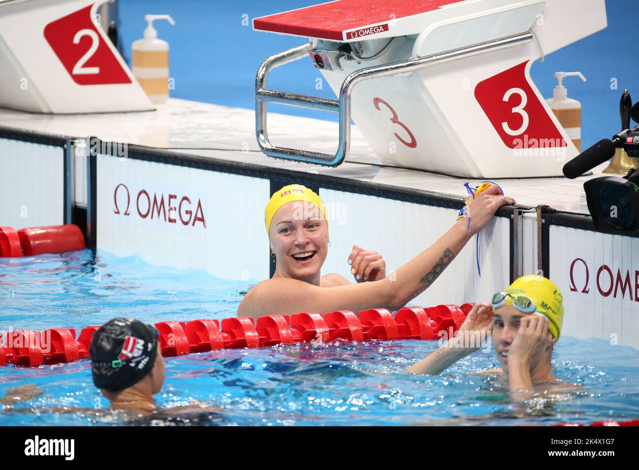 1.. AUGUST 2021 TOKIO, JAPAN Sarah SJOSTROM aus Schweden (Mitte