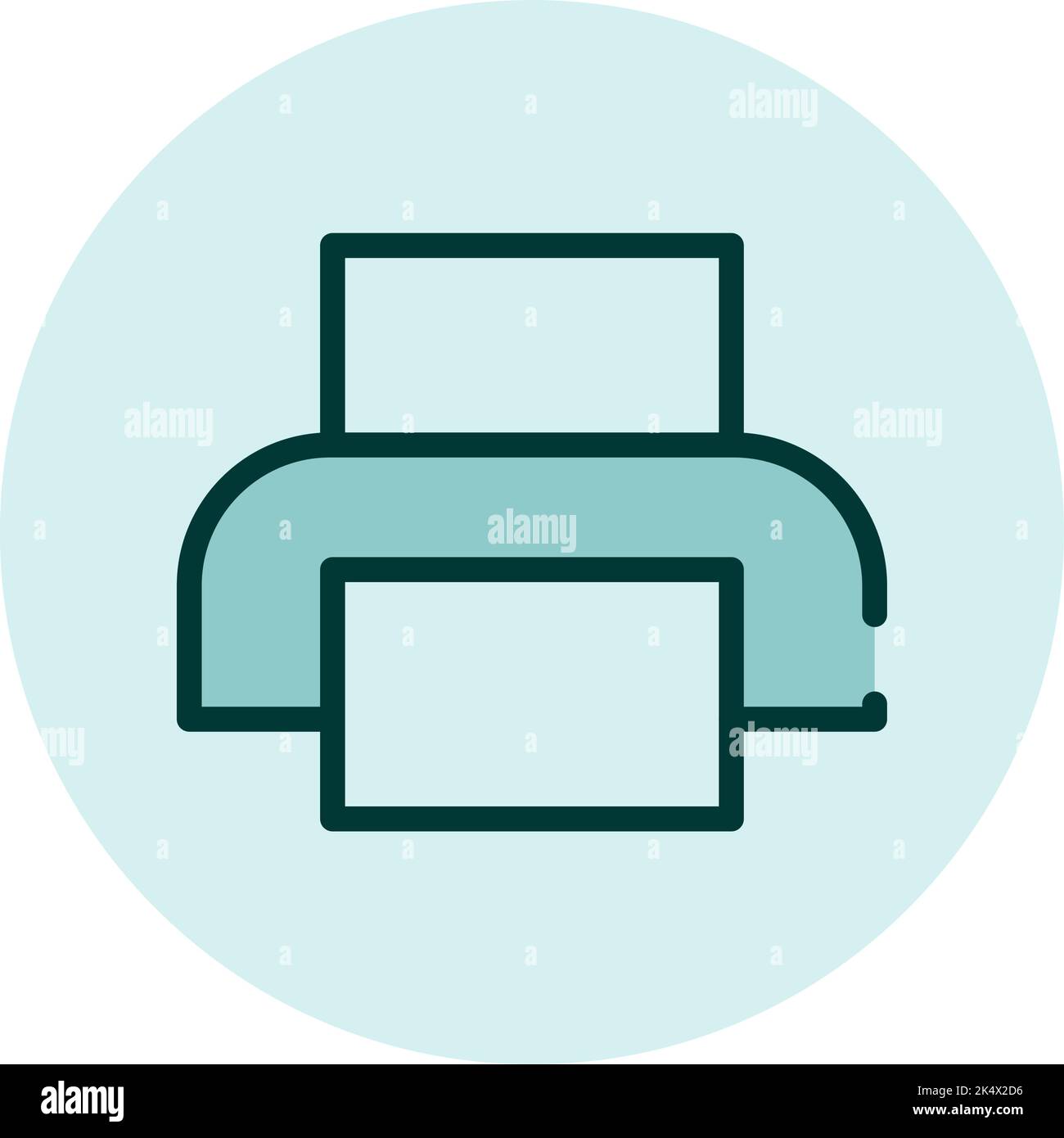 Druckmaschine, Illustration, Vektor auf weißem Hintergrund. Stock Vektor