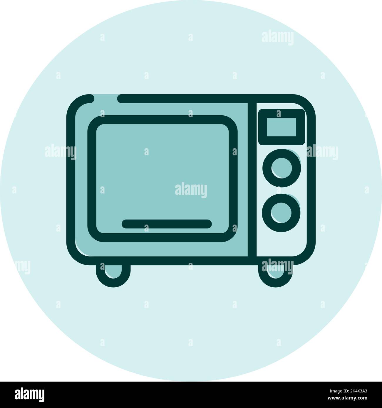 Haushaltselektronik Mikrowelle, Illustration, Vektor auf weißem Hintergrund. Stock Vektor