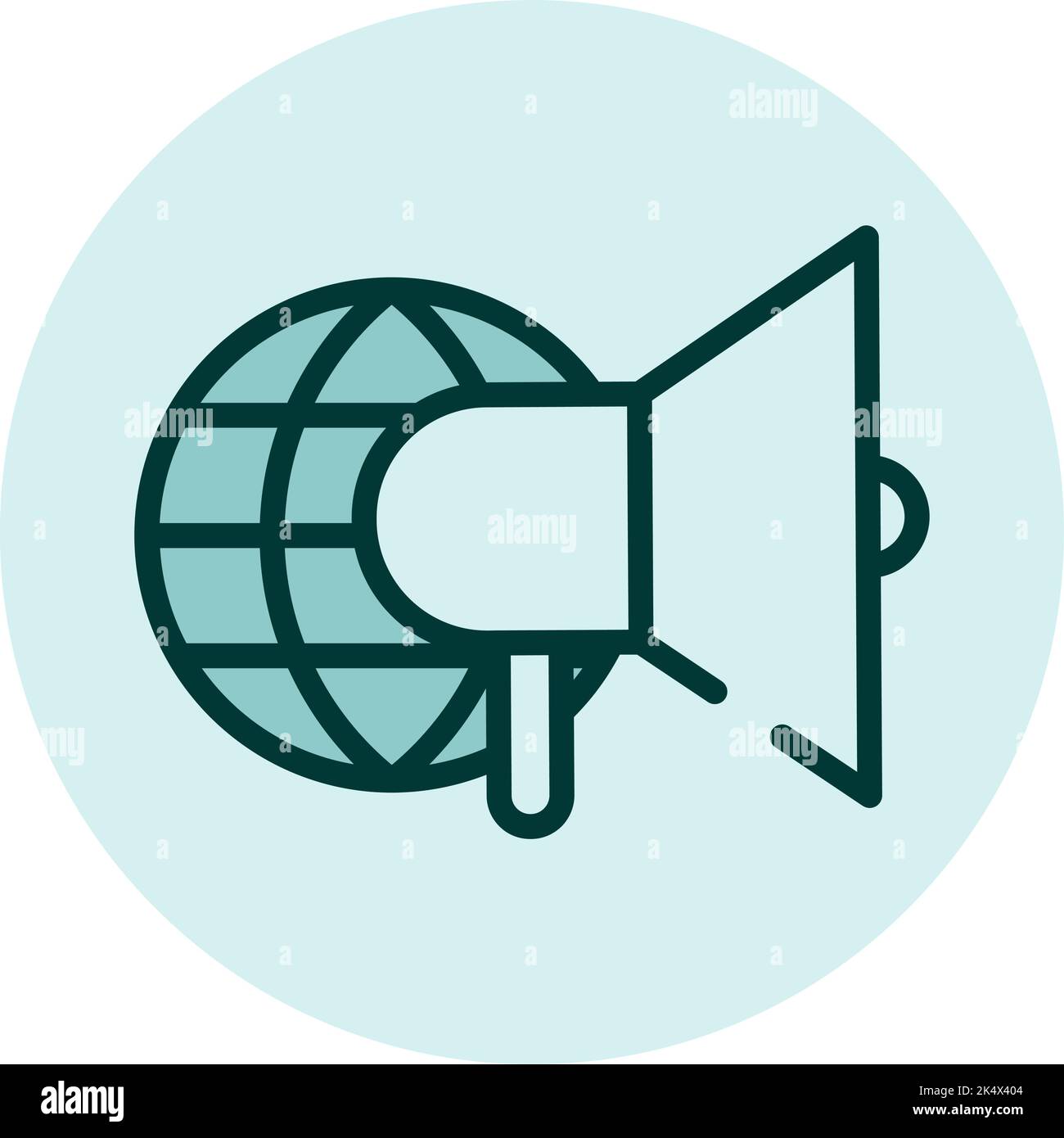 Weltmarketing, Illustration, Vektor auf weißem Hintergrund. Stock Vektor