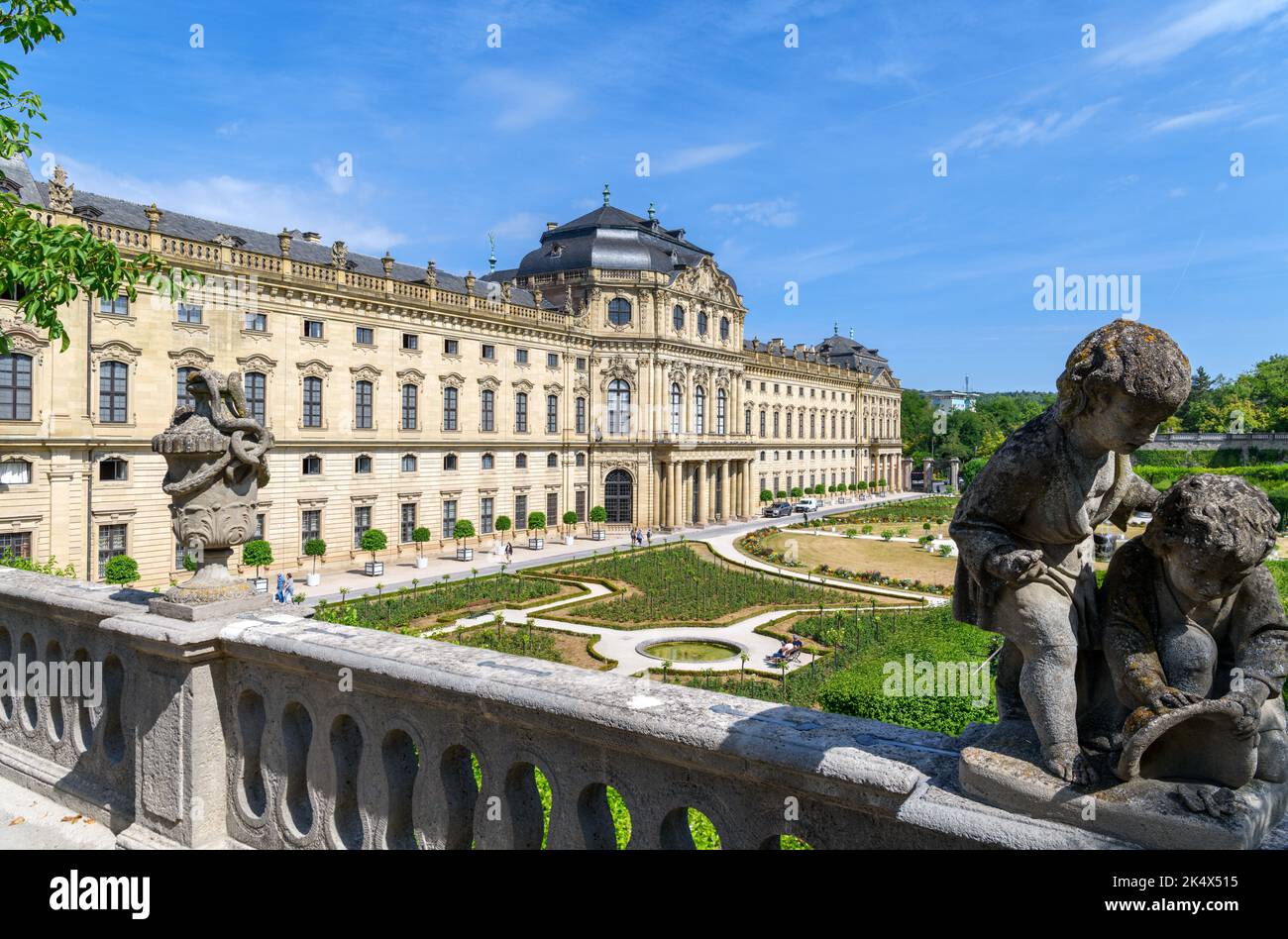 Würzburger Residenz, Würzburg, Bayern, Deutschland Stockfoto