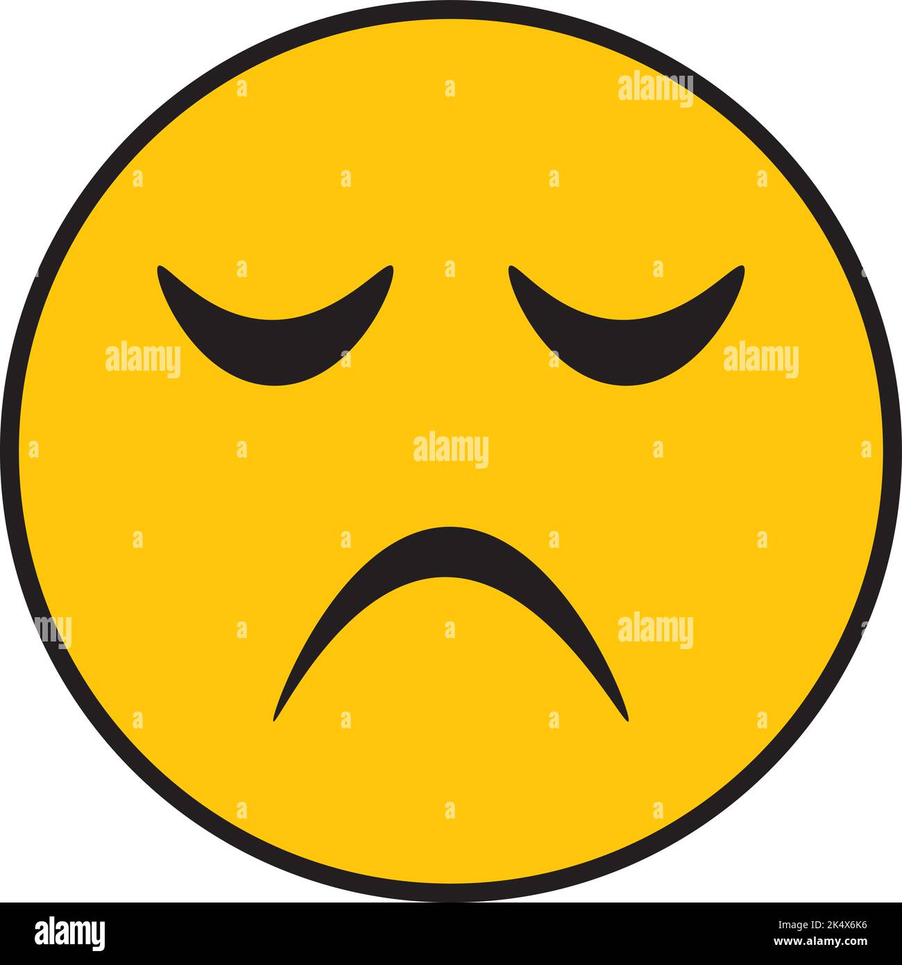 Mad Smiley, Illustration, Vektor auf weißem Hintergrund. Stock Vektor