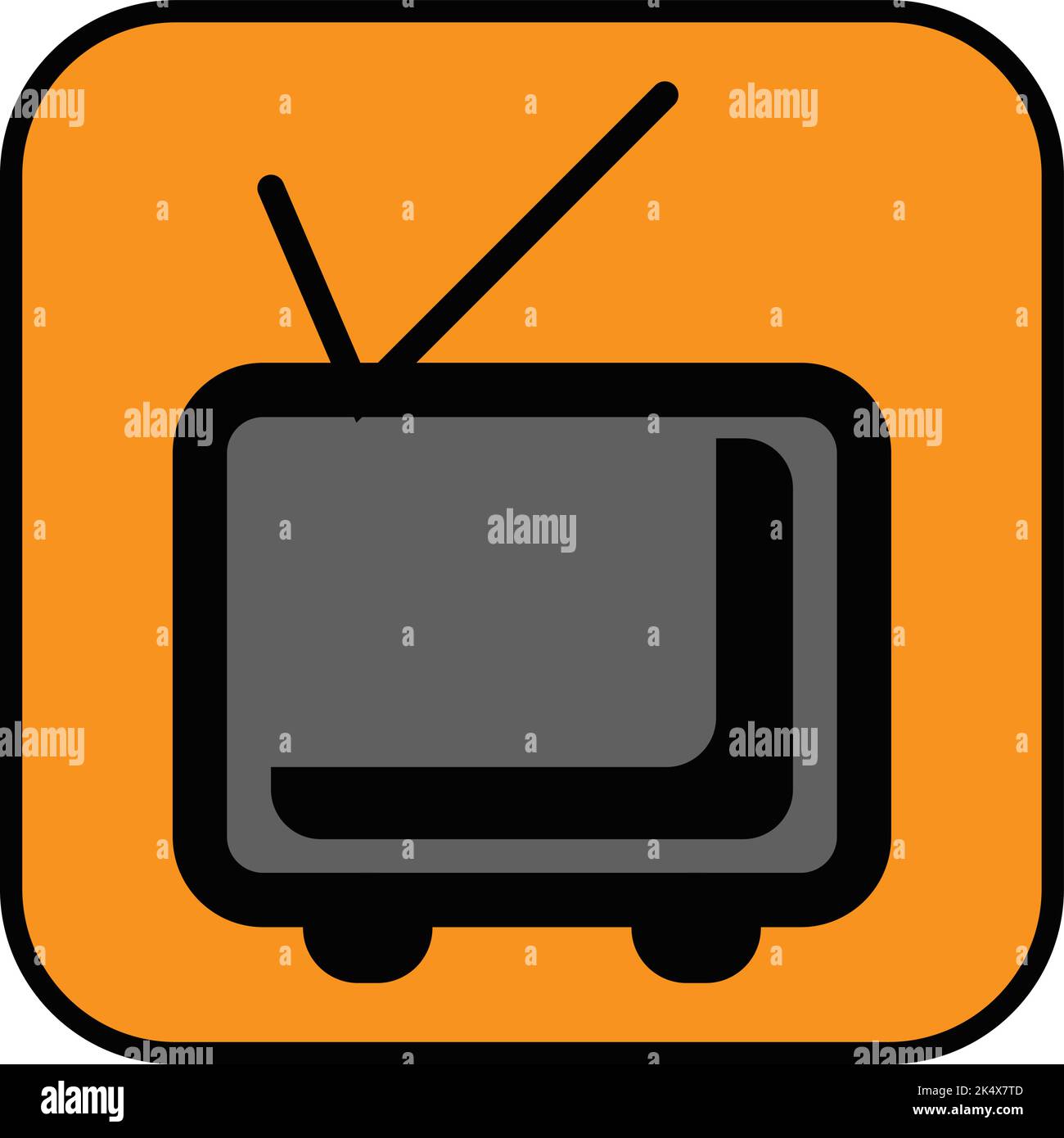Retro-TV, Illustration, Vektor auf weißem Hintergrund. Stock Vektor