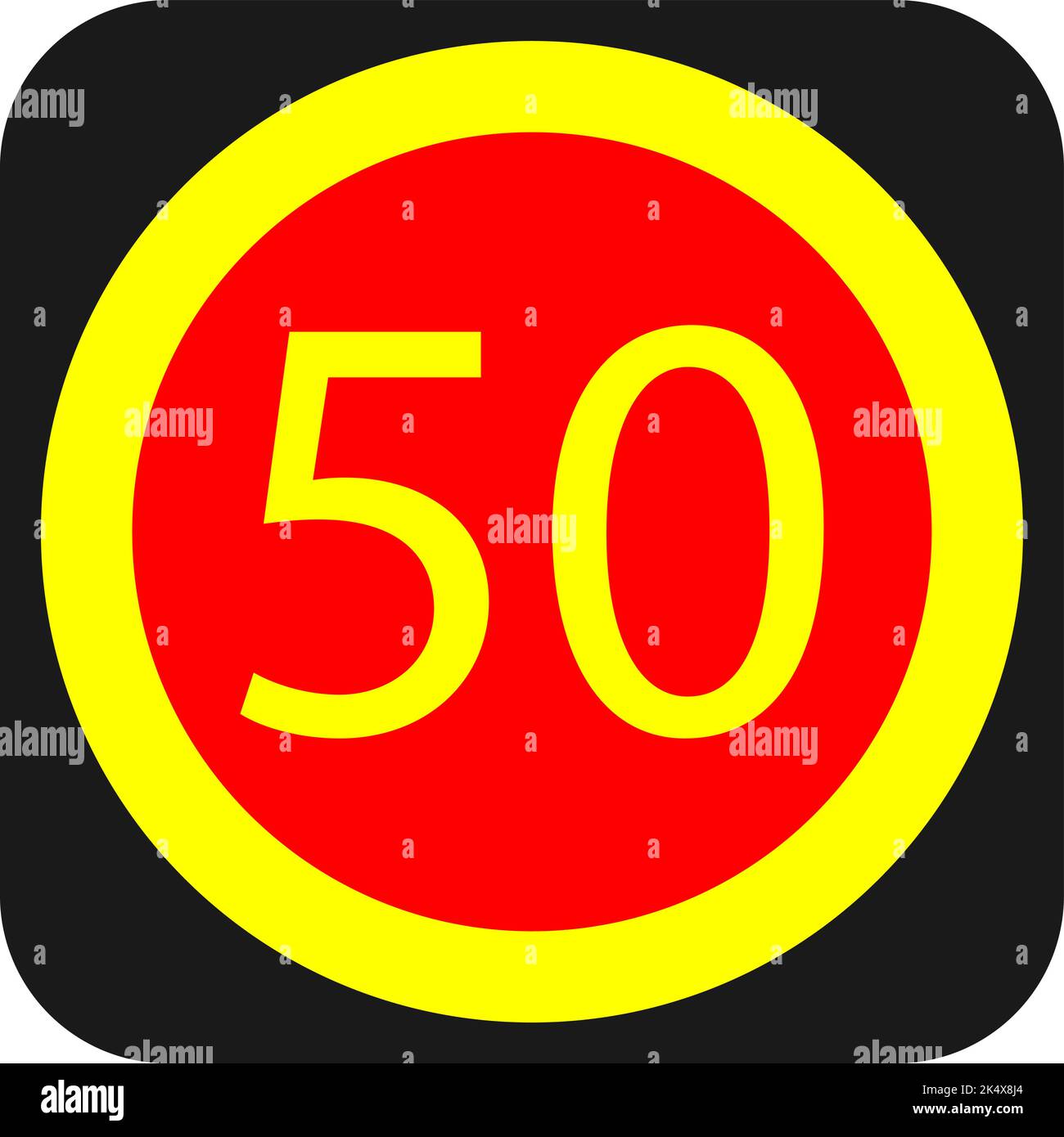 Transport Straßenschild Geschwindigkeitsbegrenzung, Abbildung, Vektor auf weißem Hintergrund. Stock Vektor