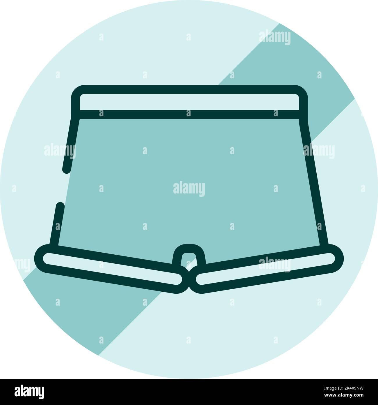 Warnschild Badeshorts, Illustration, Vektor auf weißem Hintergrund. Stock Vektor