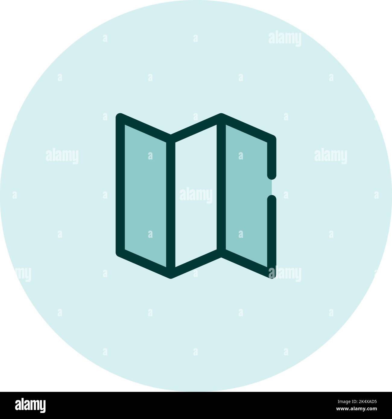 Kartensymbol, Illustration, Vektor auf weißem Hintergrund. Stock Vektor