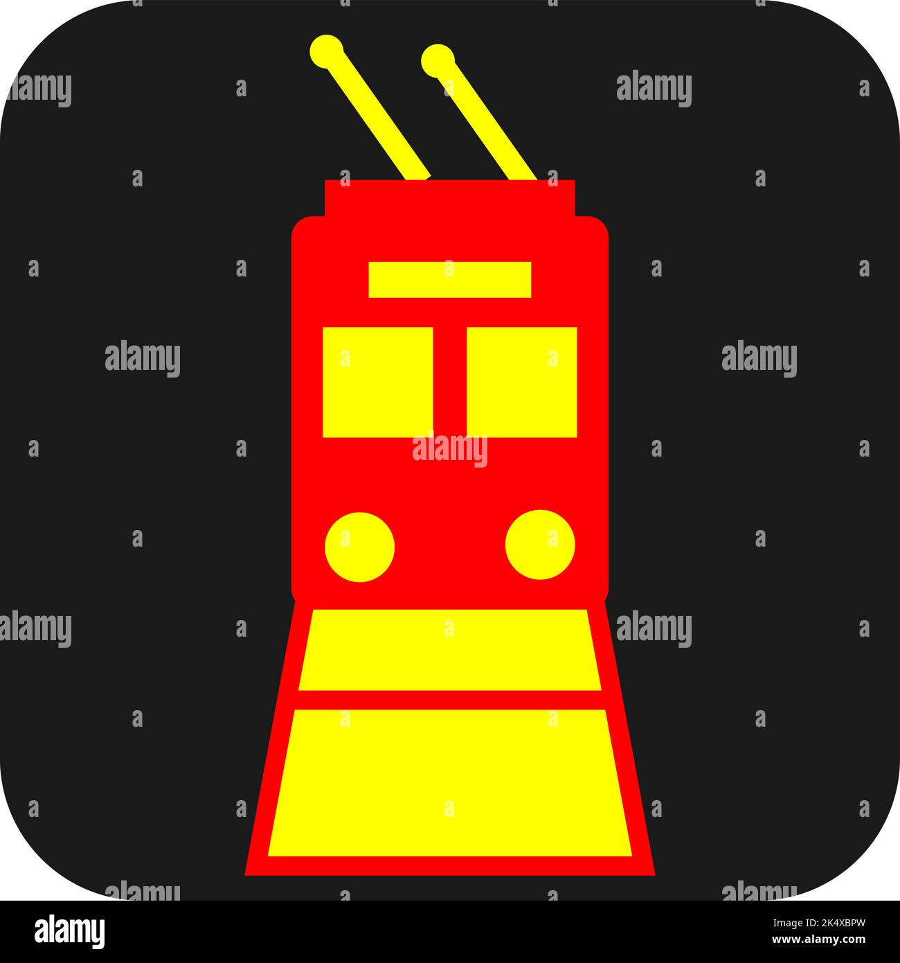 Transport Stadtbahn, Illustration, Vektor auf weißem Hintergrund. Stock Vektor