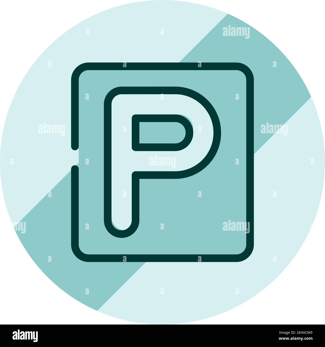 Warnschild kein Parken, Illustration, Vektor auf weißem Hintergrund. Stock Vektor
