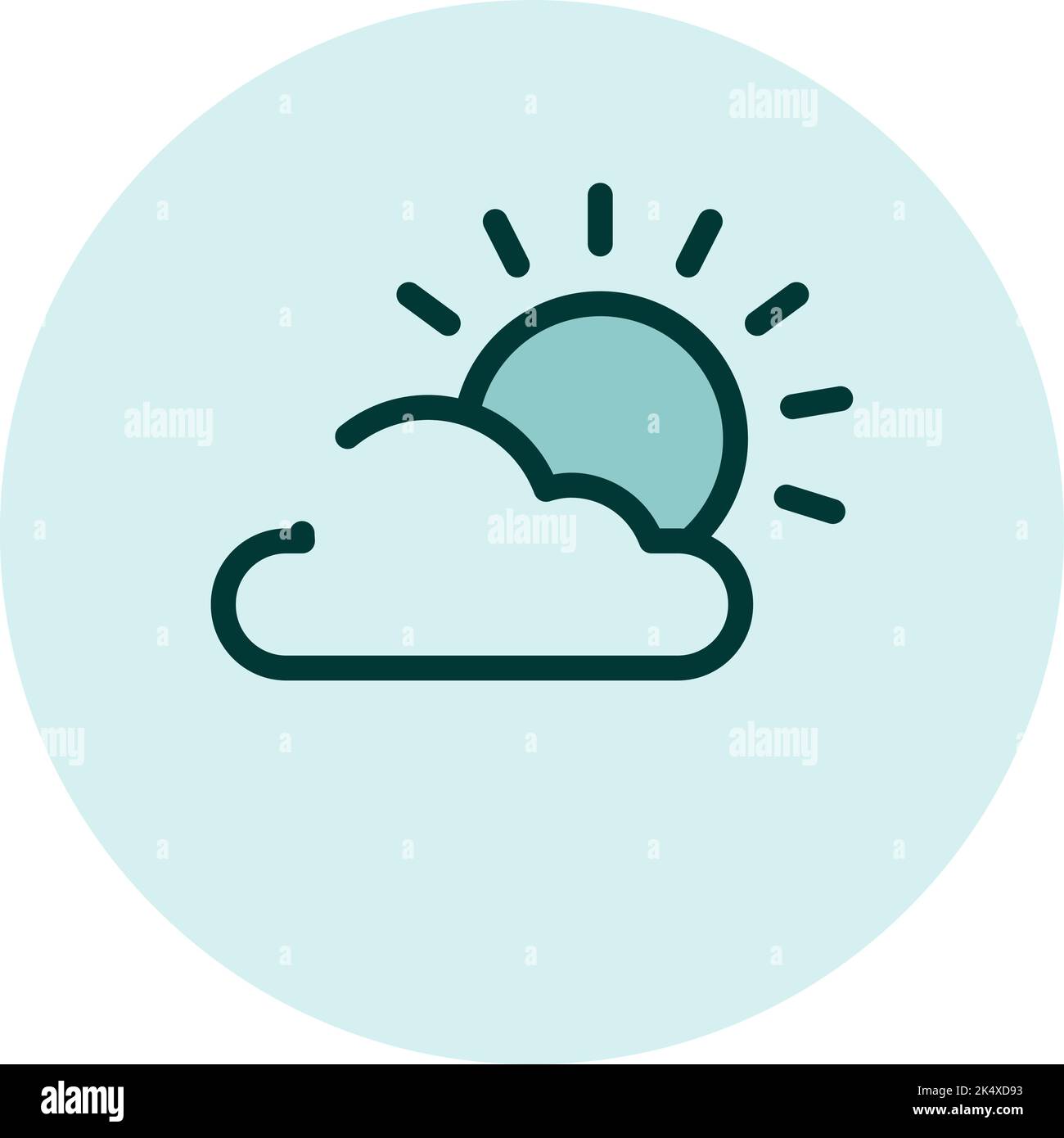 Wettersymbol, Illustration, Vektor auf weißem Hintergrund. Stock Vektor