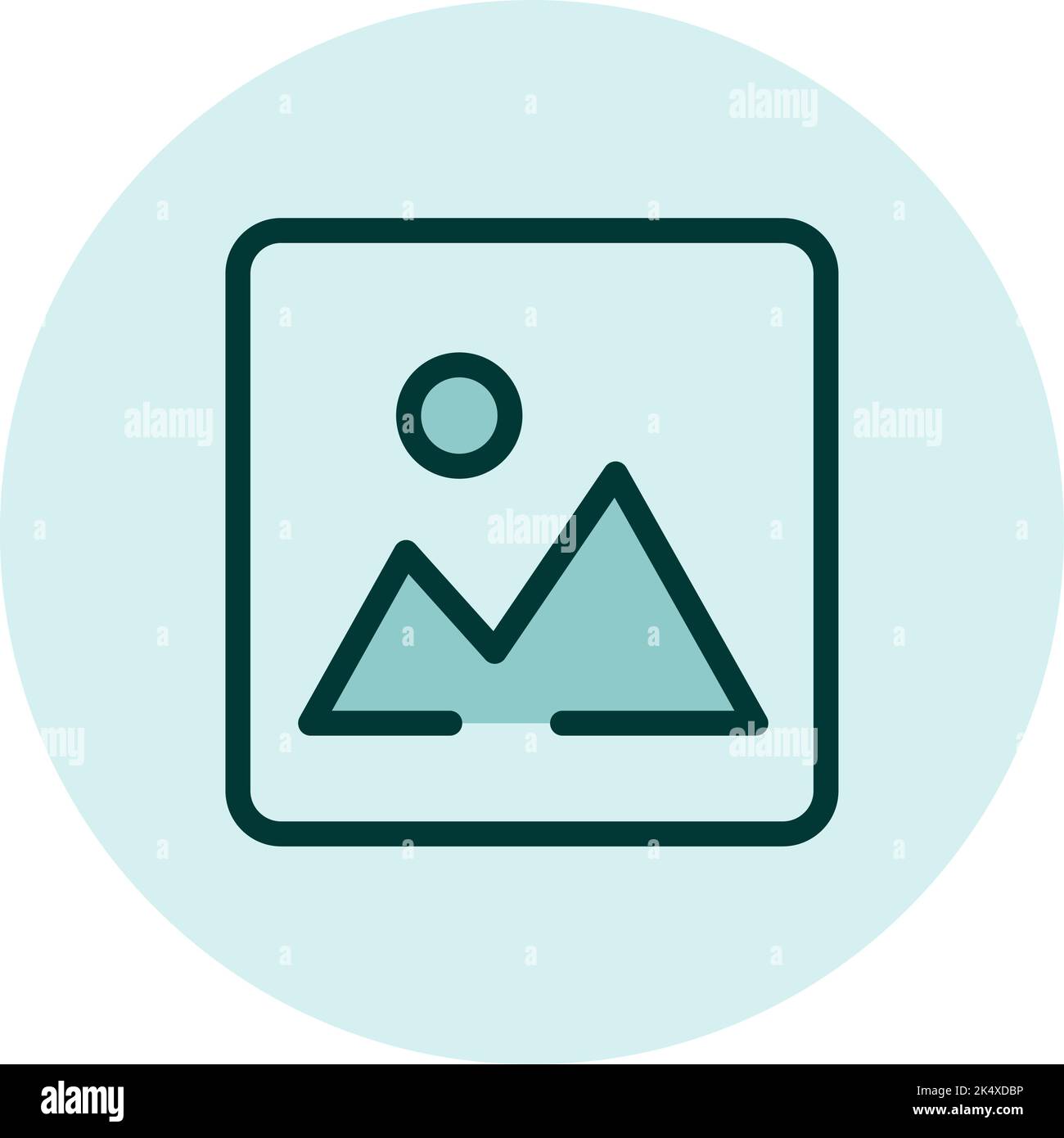 Bildsymbol, Illustration, Vektor auf weißem Hintergrund. Stock Vektor