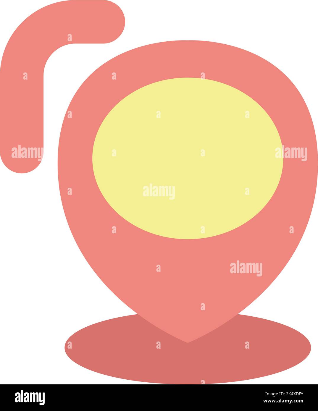 Bürostandort, Illustration, Vektor auf weißem Hintergrund. Stock Vektor