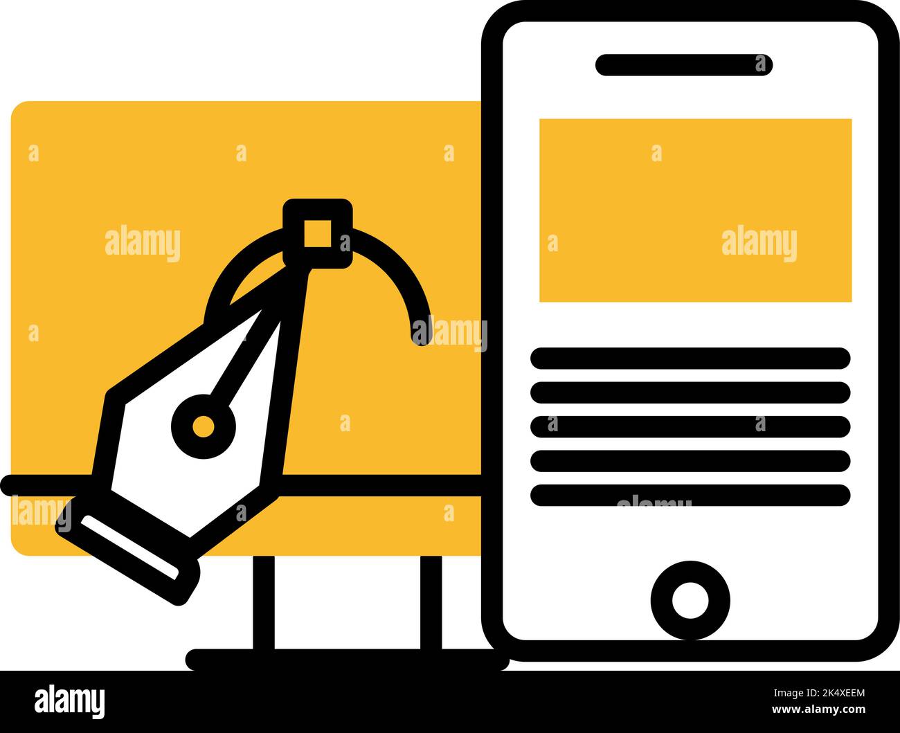 API-Interface-Symbol, Illustration, Vektor auf weißem Hintergrund. Stock Vektor