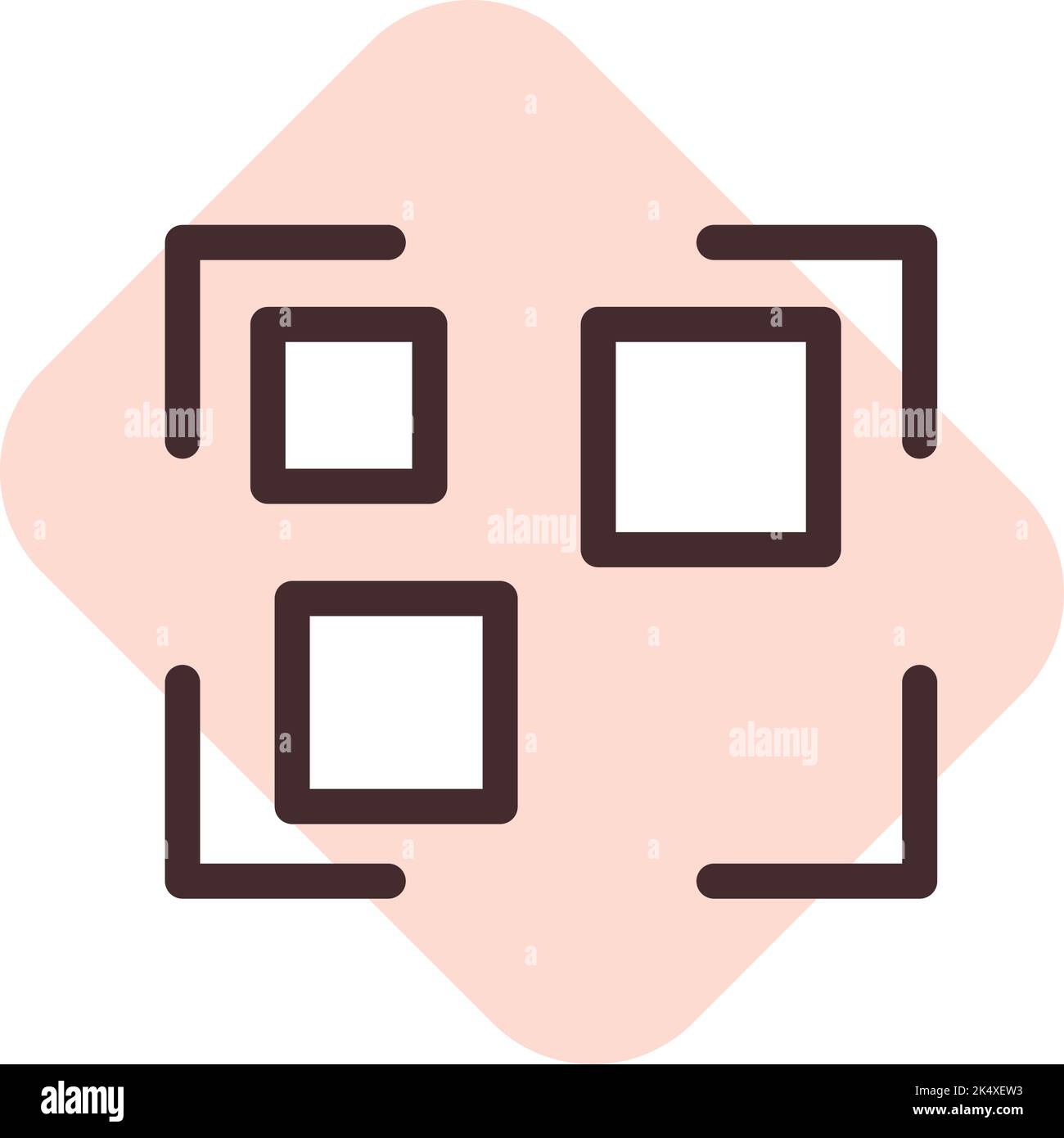 QR-Symbol, Illustration, Vektor auf weißem Hintergrund. Stock Vektor