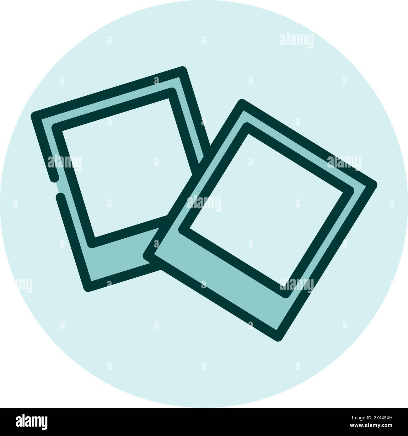 hochzeitsfoto, Illustration, Vektor auf weißem Hintergrund. Stock Vektor