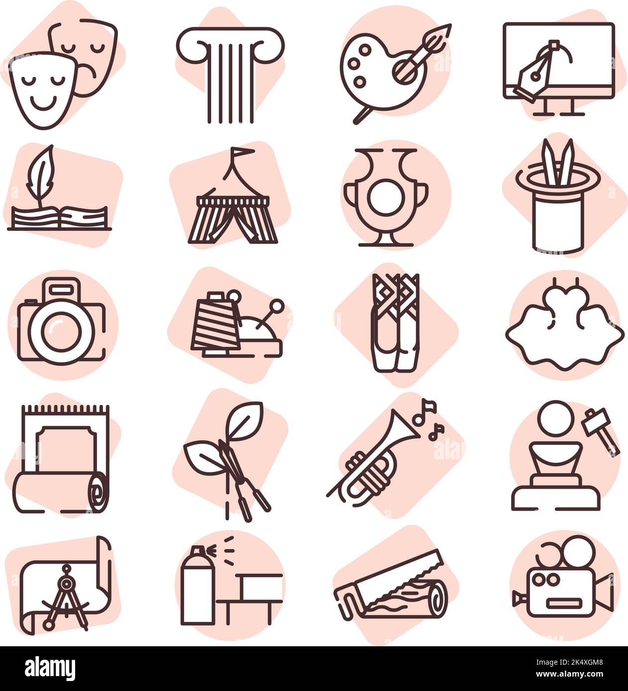 Moderne Kunst, Illustration, Vektor auf weißem Hintergrund. Stock Vektor