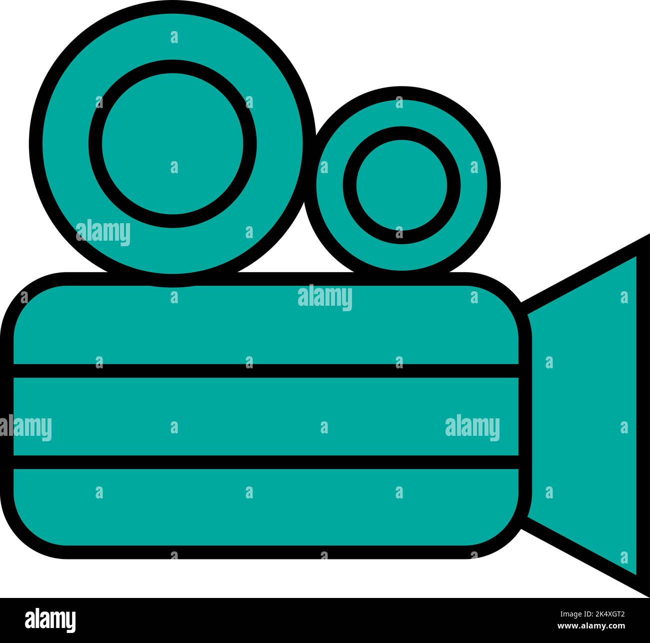Technologie Gerät Videokamera, Illustration, Vektor auf weißem Hintergrund. Stock Vektor