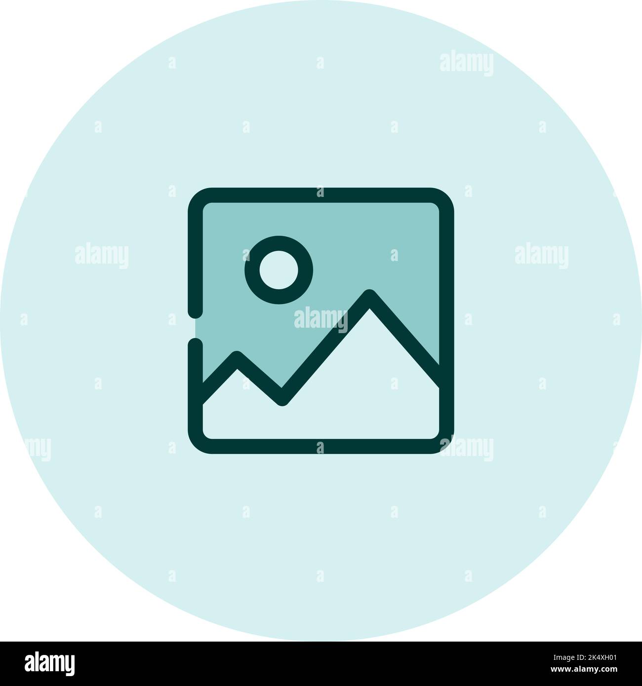 Galerie-Symbol, Illustration, Vektor auf weißem Hintergrund. Stock Vektor