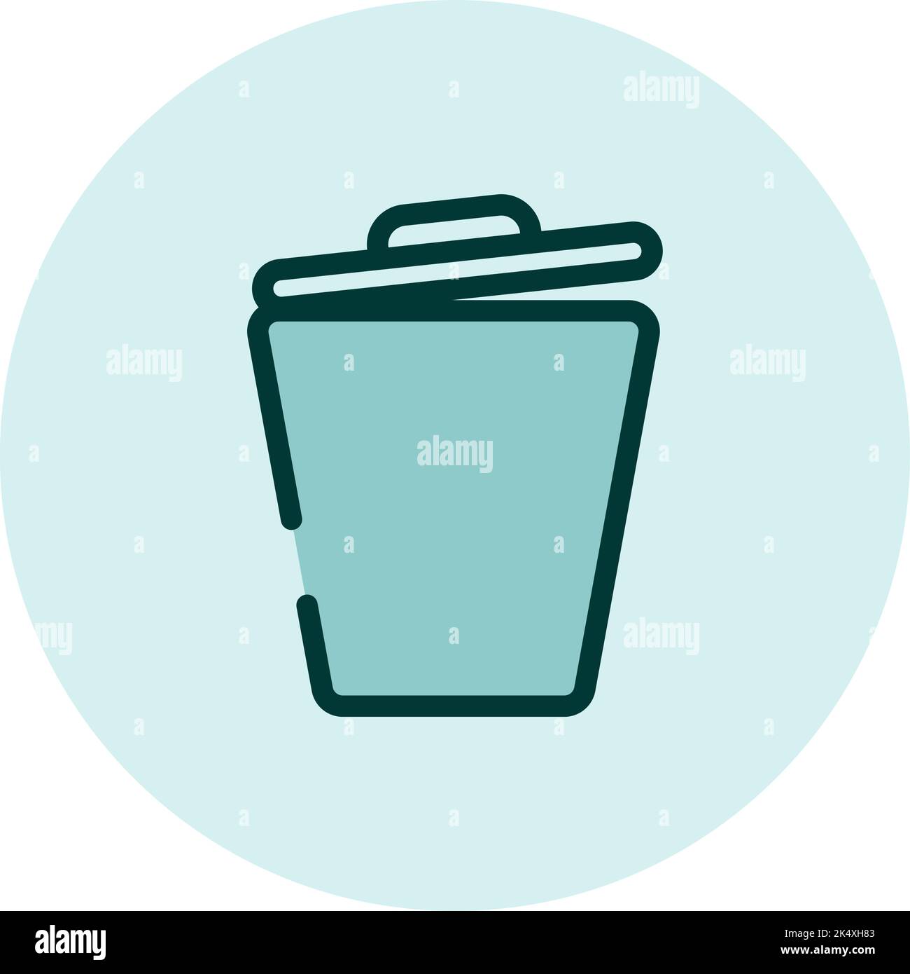 Papierkorbsymbol, Illustration, Vektor auf weißem Hintergrund. Stock Vektor