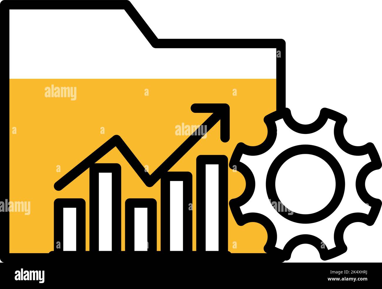 Datenanalyse, Illustration, Vektor auf weißem Hintergrund. Stock Vektor