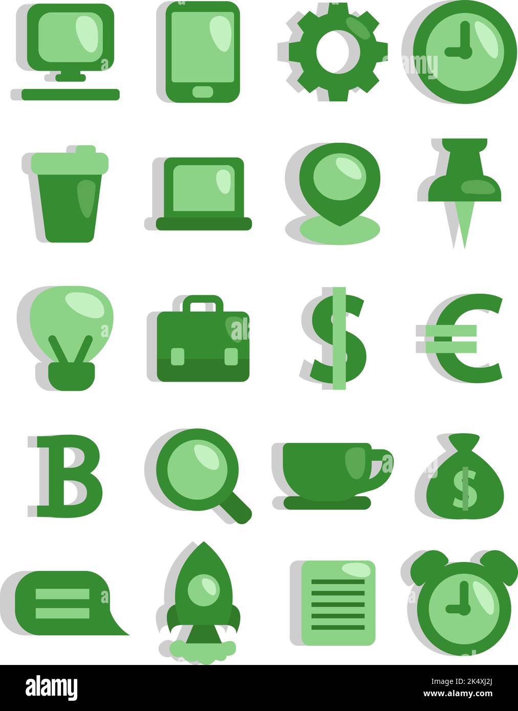 Business Management, Illustration, Vektor auf weißem Hintergrund. Stock Vektor