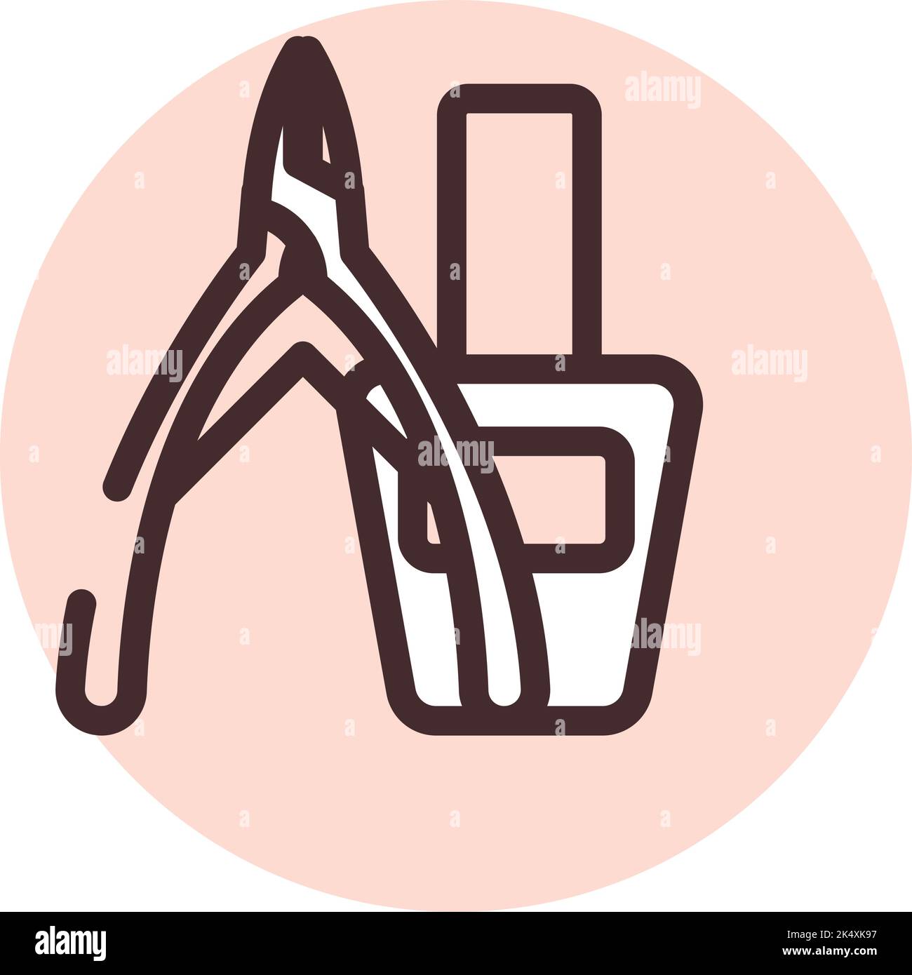 Nageltermin, Illustration, Vektor auf weißem Hintergrund. Stock Vektor