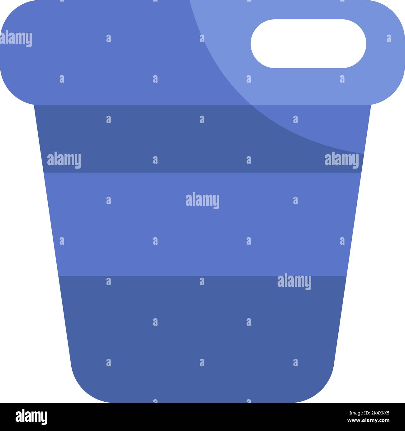 Blaue Kaffeetasse mit Deckel, Abbildung, Vektor auf weißem Hintergrund. Stock Vektor