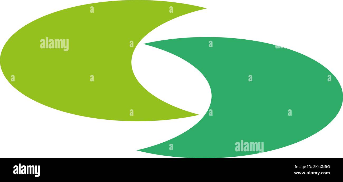 Halbkreis-Logo, Illustration, Vektor auf weißem Hintergrund. Stock Vektor
