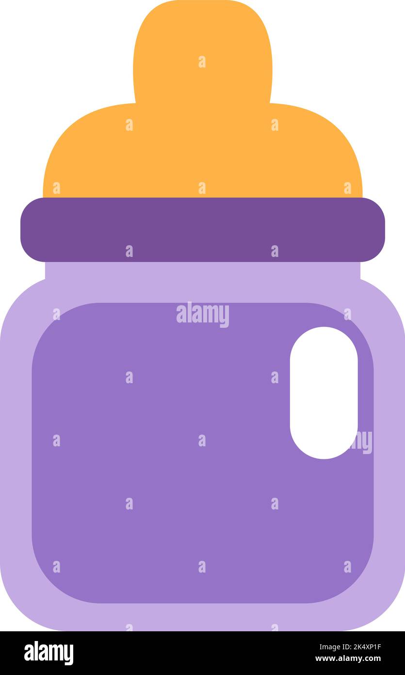 Kindergartenflasche, Illustration, Vektor auf weißem Hintergrund. Stock Vektor