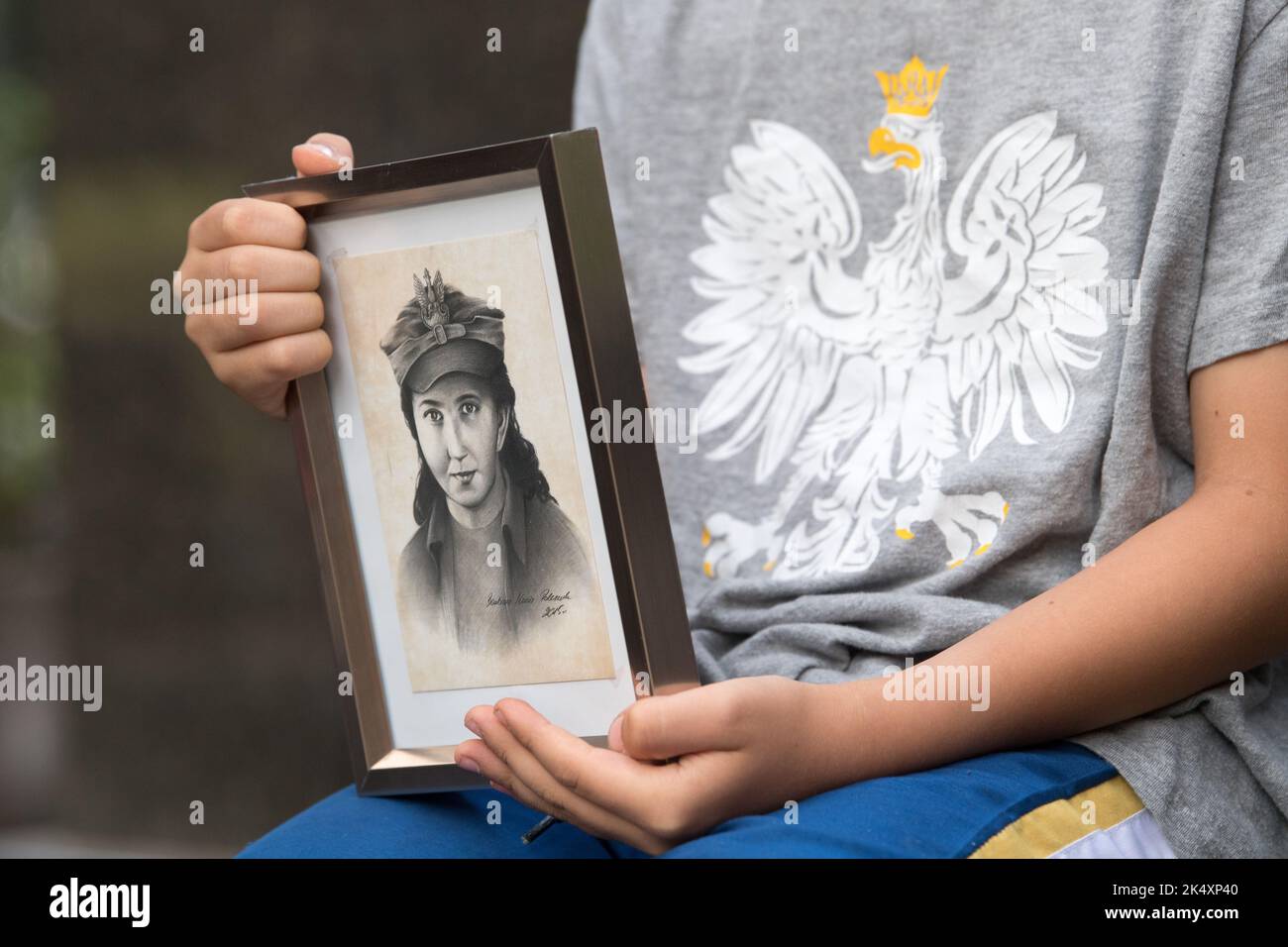 Bild der 17-jährigen Danuta Siedzikowna alias Inka, die von kommunistischen Behörden in Danzig, Polen, zum Tode verurteilt und ermordet wurde © Wojciech Strozyk / Stockfoto