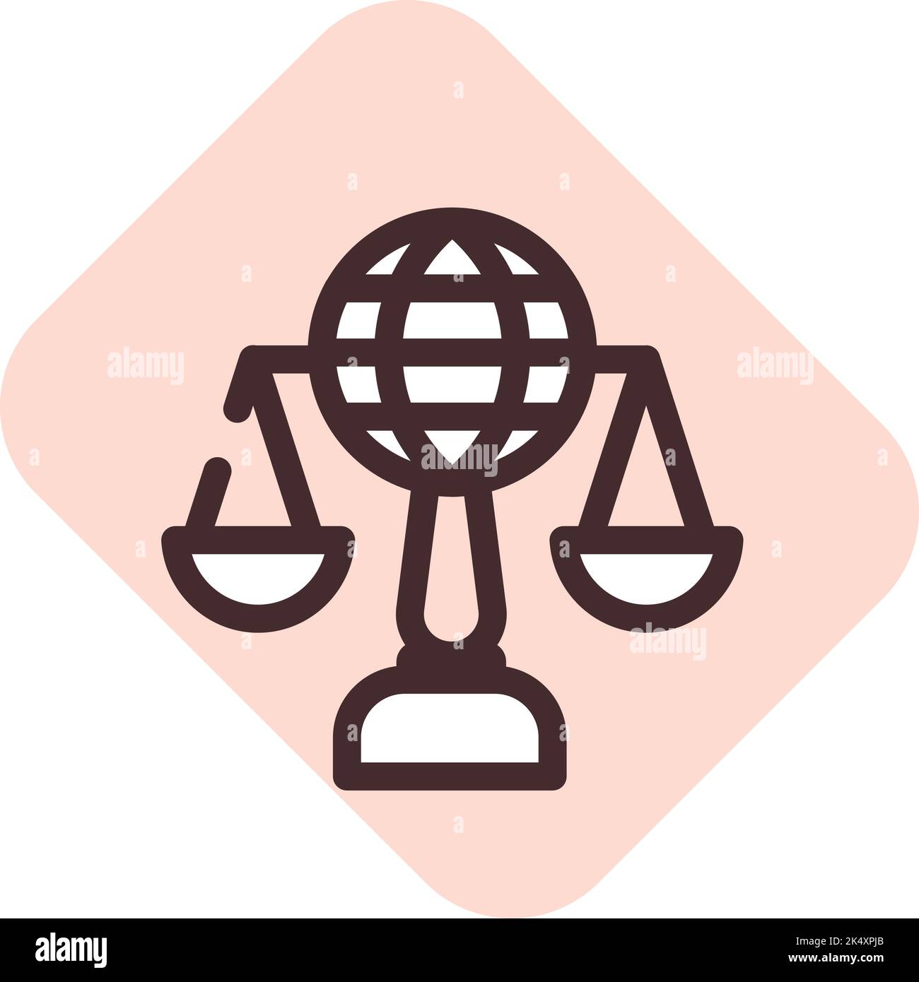 Völkerrecht, Illustration, Vektor auf weißem Hintergrund. Stock Vektor