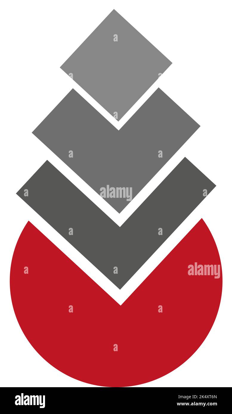 Diamant Kreis Logo, Illustration, Vektor auf weißem Hintergrund. Stock Vektor