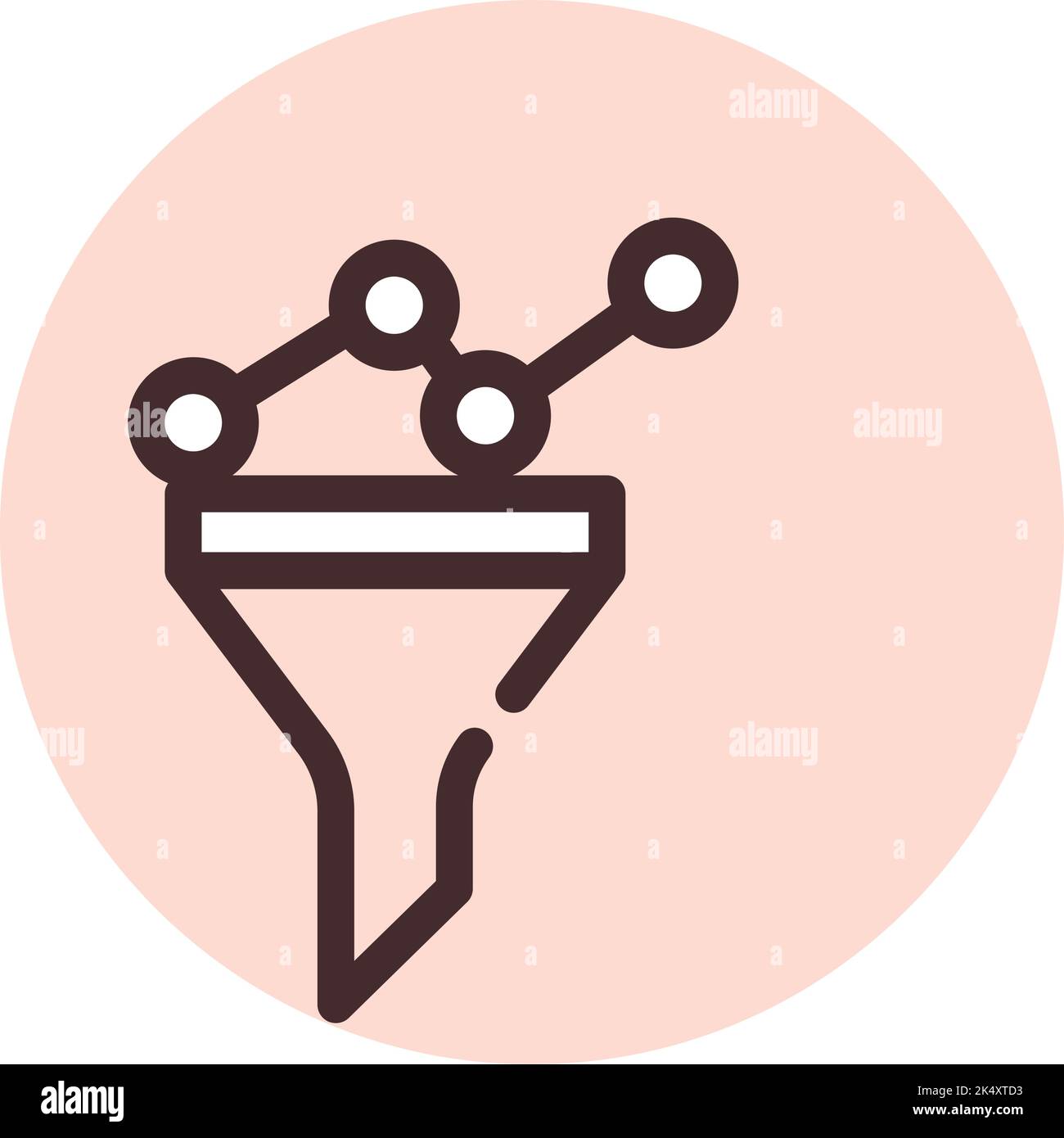 Marketingfilter, Illustration, Vektor auf weißem Hintergrund. Stock Vektor
