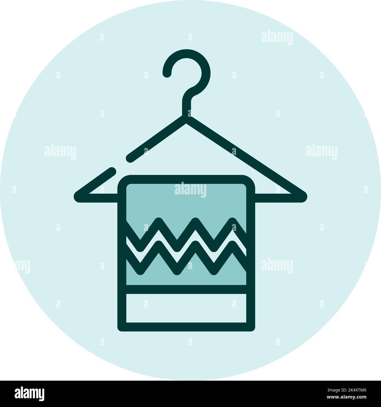 Trockenreiniger hängen, Illustration, Vektor auf weißem Hintergrund. Stock Vektor