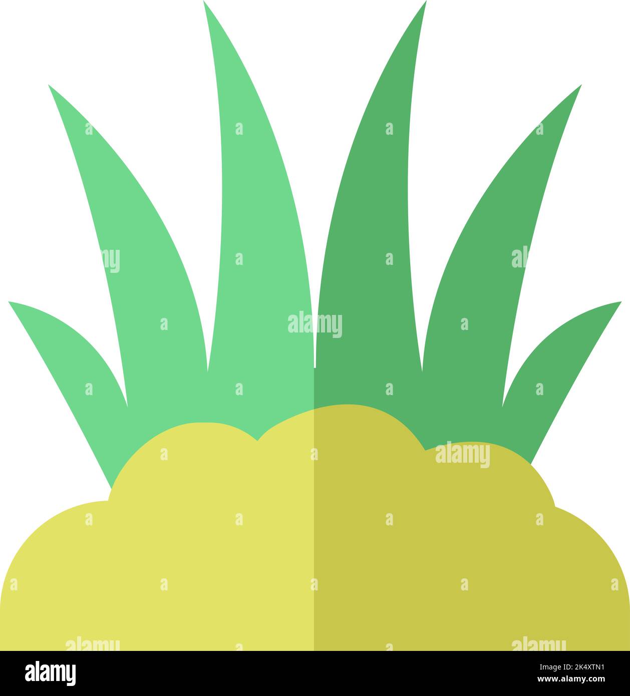 Grünes Gras, Illustration, Vektor auf weißem Hintergrund. Stock Vektor