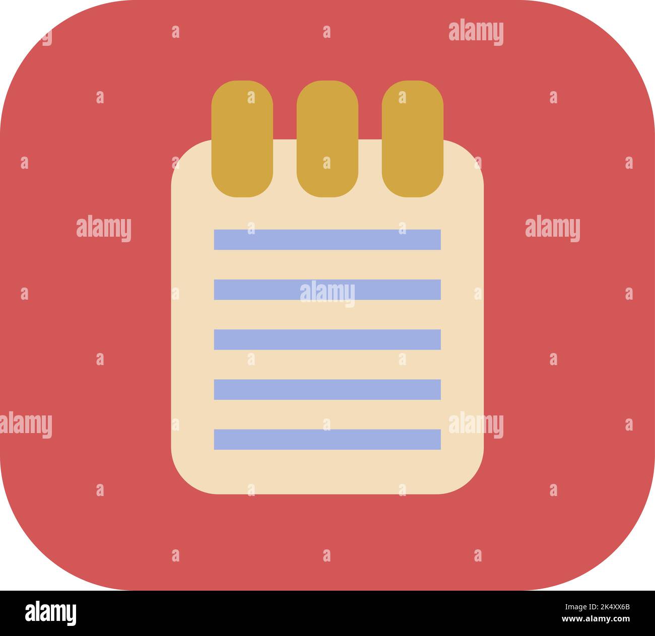 Schulnotizbuch, Illustration, Vektor auf weißem Hintergrund. Stock Vektor