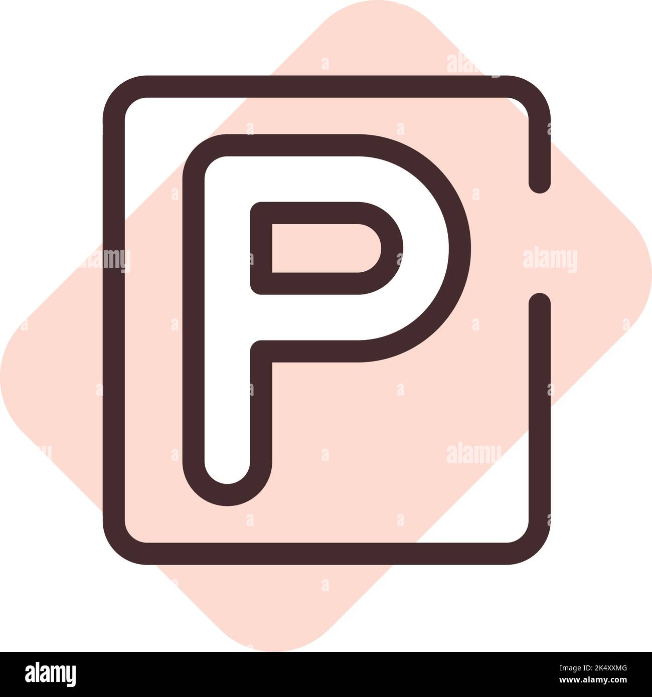 Parkplätze in Einkaufszentren, Illustration, Vektor auf weißem Hintergrund. Stock Vektor